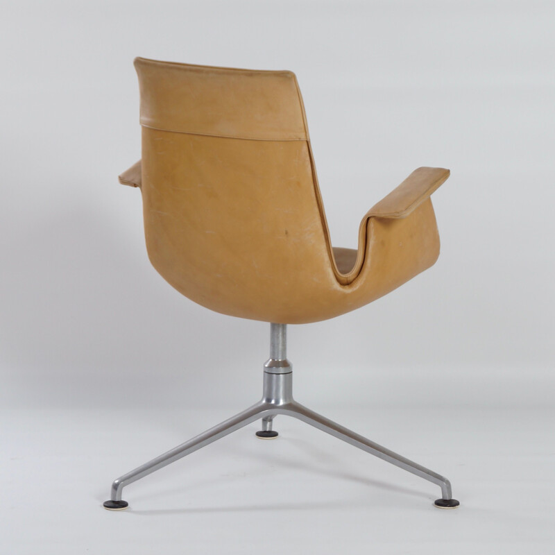 Vintage Tulip Swivel Chair by Kastholm & Fabricius for Kill International, Beige 1960s