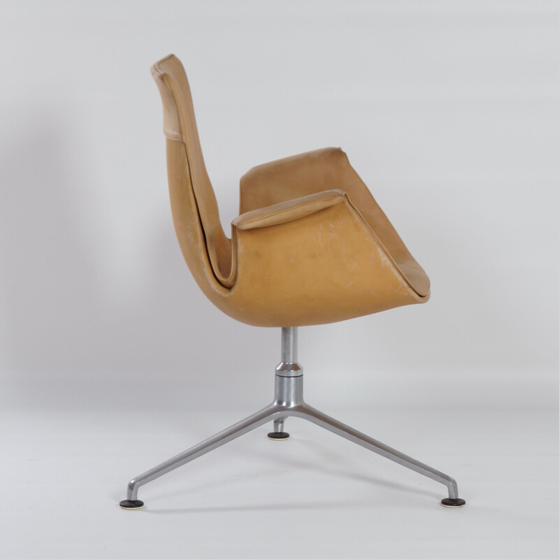 Vintage Tulip Swivel Chair by Kastholm & Fabricius for Kill International, Beige 1960s