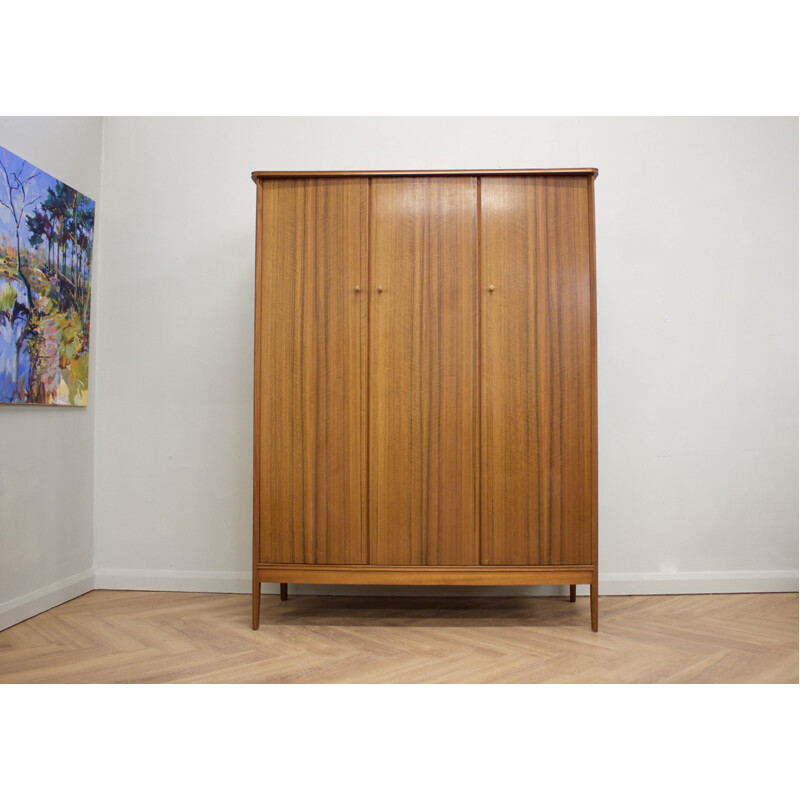 Vintage Teak and Walnut Wardrobe by Peter Hayward from Vanson 1960s