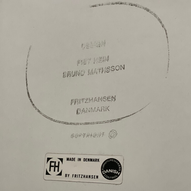 Ensemble de salle à manger vintage de Piet Hein par Bruno Mathsson et Arne Jacobsen pour Fritz Hansen, Danois 1970