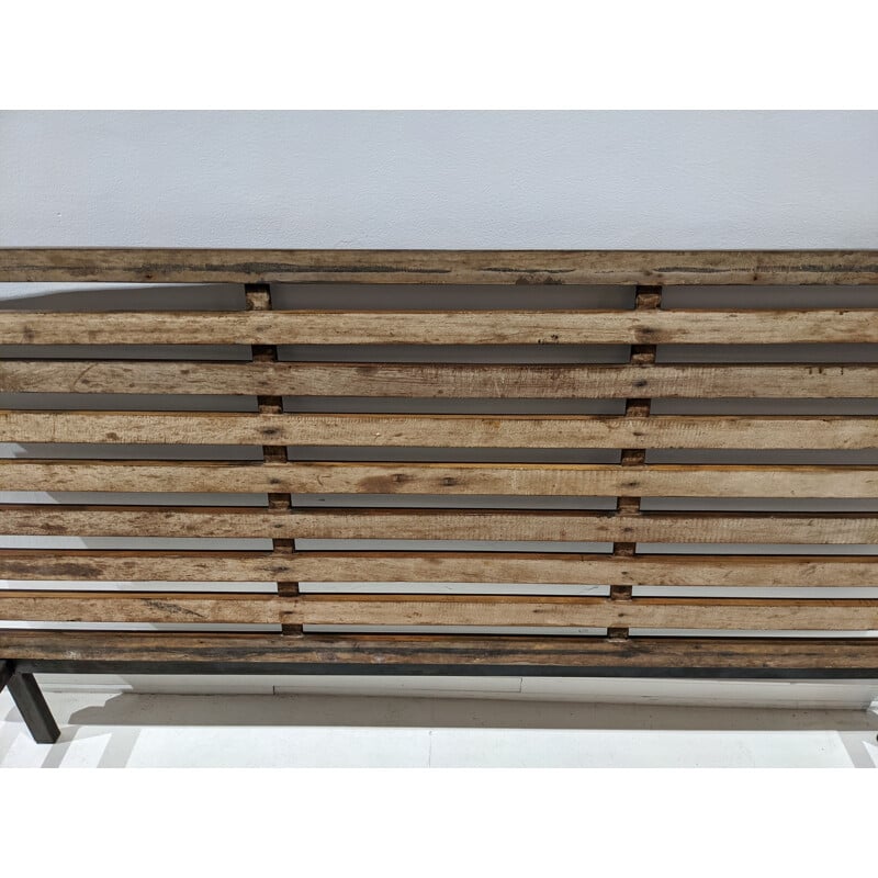 Banquette vintage Cansado en acajou de Charlotte Perriand 1954