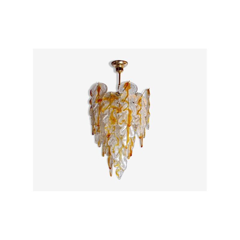 Vintage Murano chandelier by Carlo Nason for Mazzega, Italy 1970s