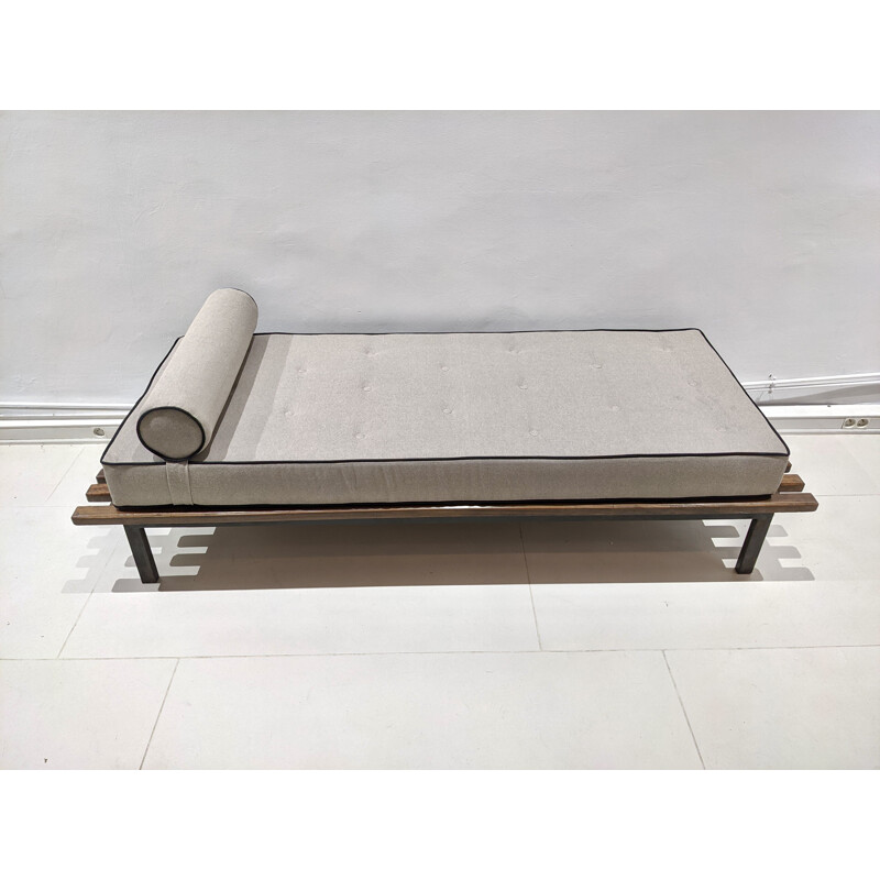 Vintage Cansado bench by Charlotte Perriand, Mauritania 1954s