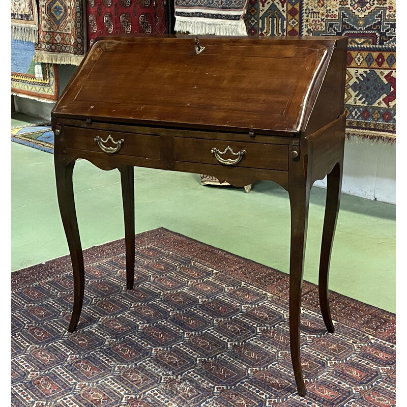 Vintage Louis XV cherry wood desk 1950s