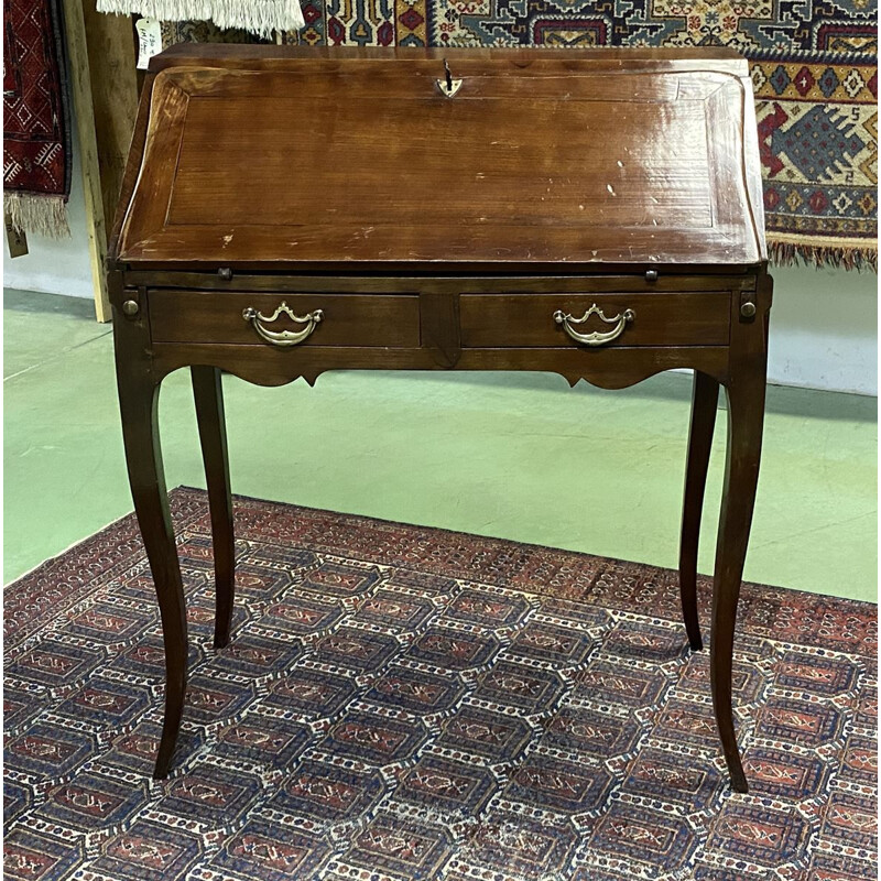 Vintage-Schreibtisch bonheur du jour Louis XV aus Kirschholz 1950