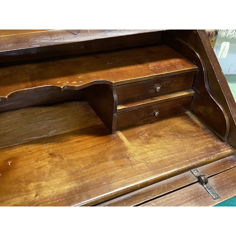 Vintage Louis XV cherry wood desk 1950s