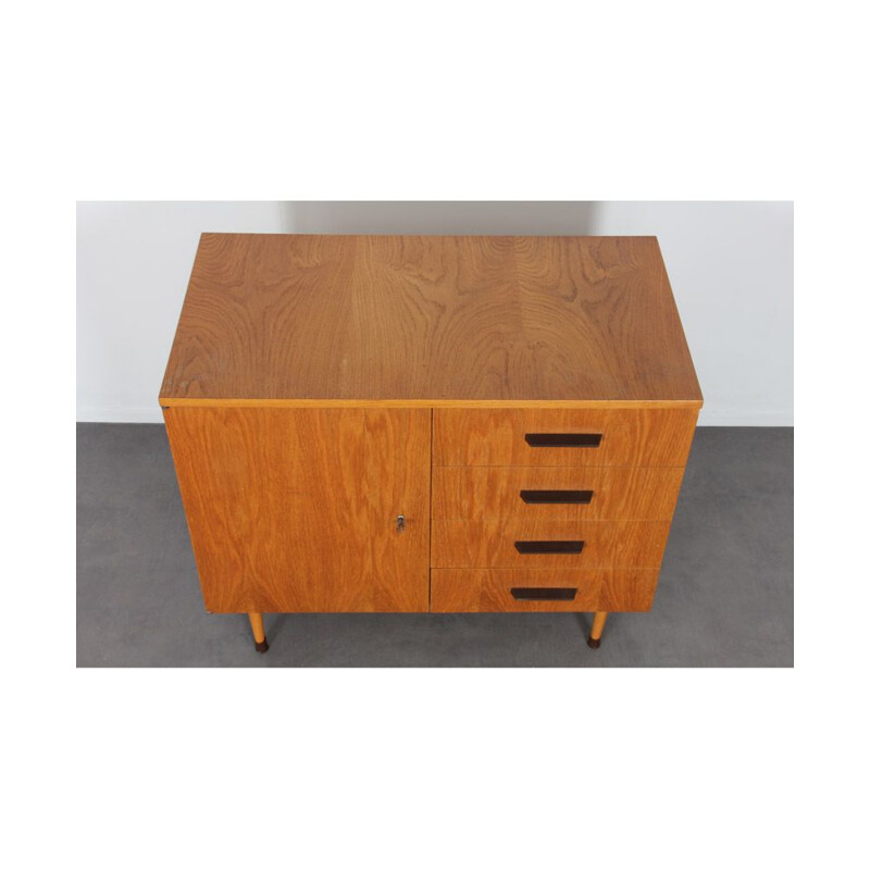 Vintage oak chest of drawers by UP Zavody 1974s