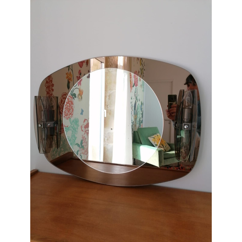 Vintage mirror Bicolore 1970s