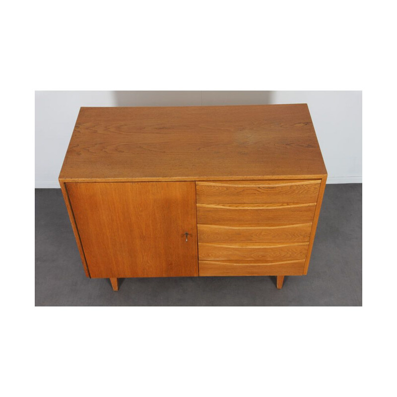 Vintage oak chest of drawers by Drevozpracujici podnik 1960s