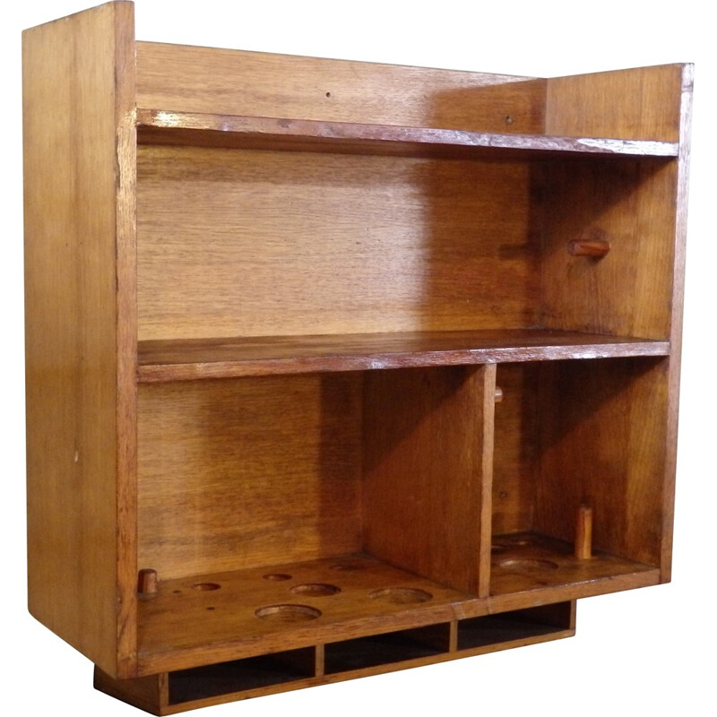 Little wall shelving system in wood - 1960s