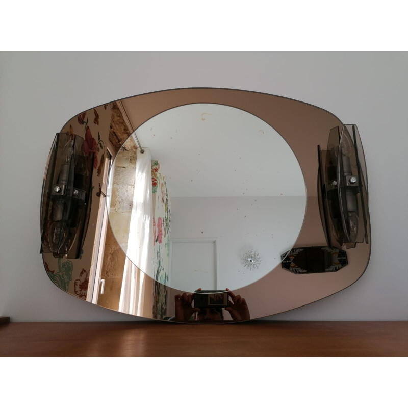 Vintage mirror Bicolore 1970s