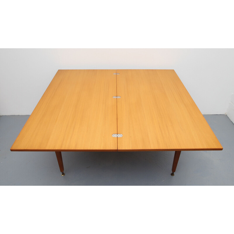 Table basse vintage extensible en merisier Wilhelm Renz par Marc Held, 1950