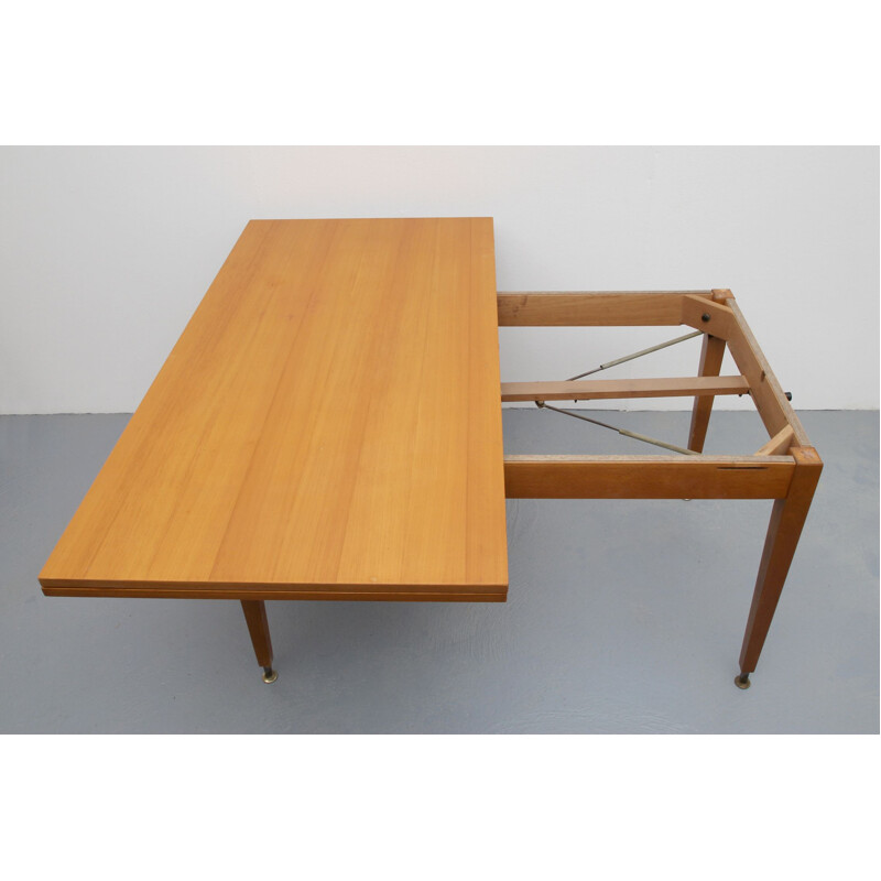 Vintage Wilhelm Renz mesa de café extensível em madeira de cerejeira por Marc Held, 1950