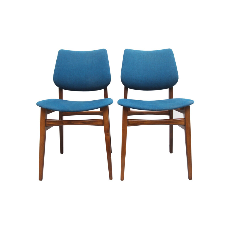 Pair of vintage chairs in blue 1960s