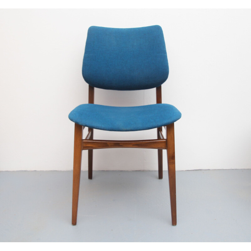 Pair of vintage chairs in blue 1960s