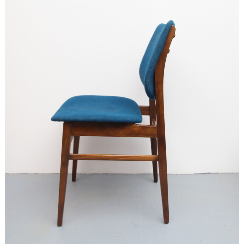 Paire de chaises vintage en bleu 1960