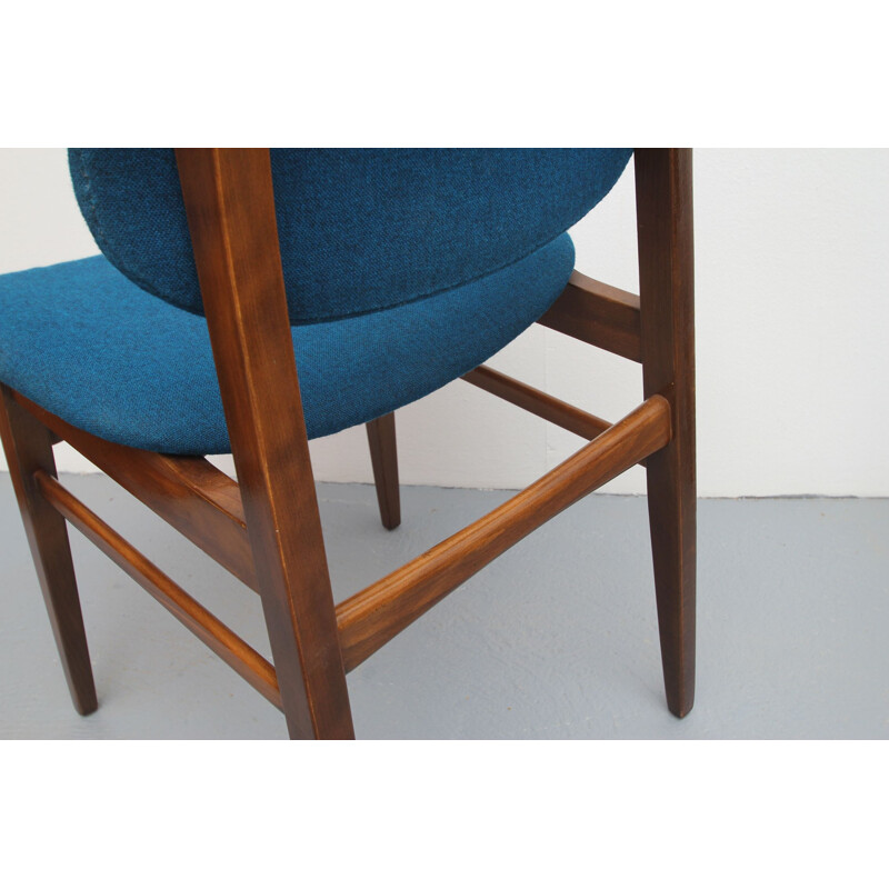 Pair of vintage chairs in blue 1960s