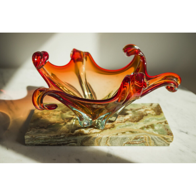 Vintage-Schale aus Muranoglas Mandruzzato