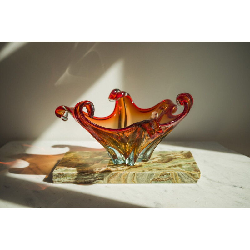 Taça de vidro Vintage Murano Mandruzzato