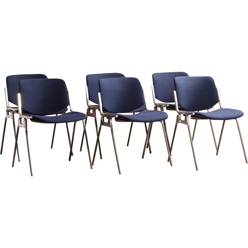 Set of 6 vintage Castelli chairs model DSC106 by Giancarlo Peretti 1970s