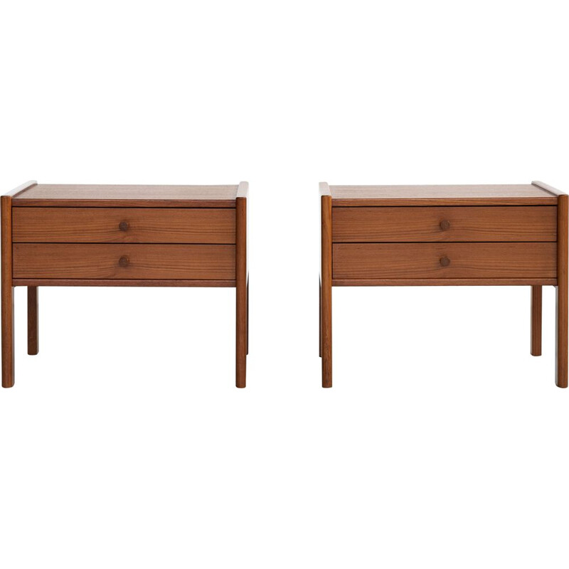 Pair of vintage night stands in teak, Danish 1960s