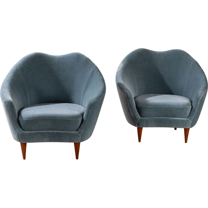 Pair of vintage armchairs by Federico Munari, Italy 1960s