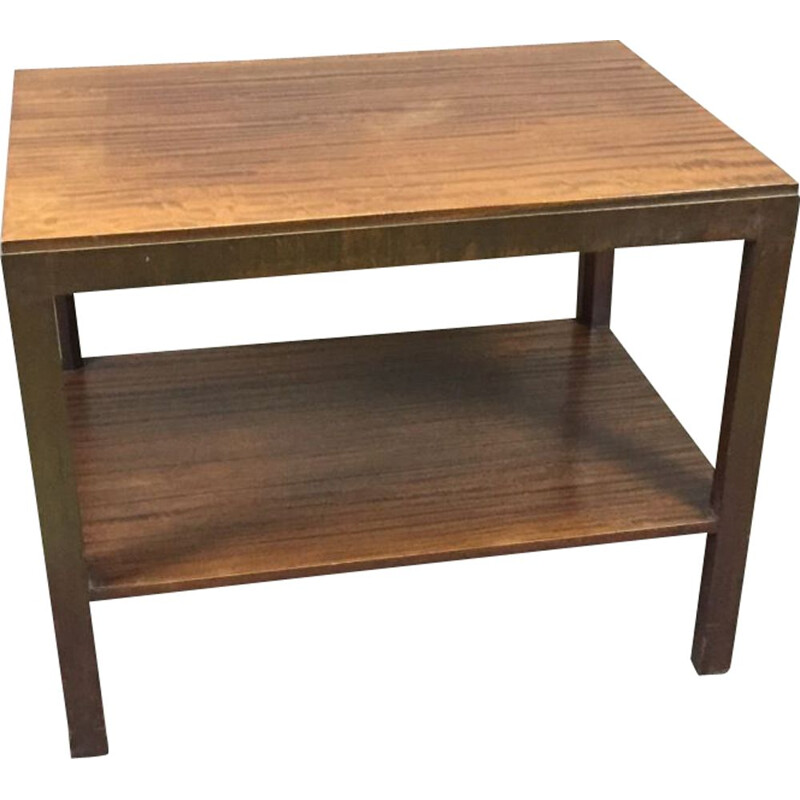 Vintage Art Deco mahogany pedestal table 1950s