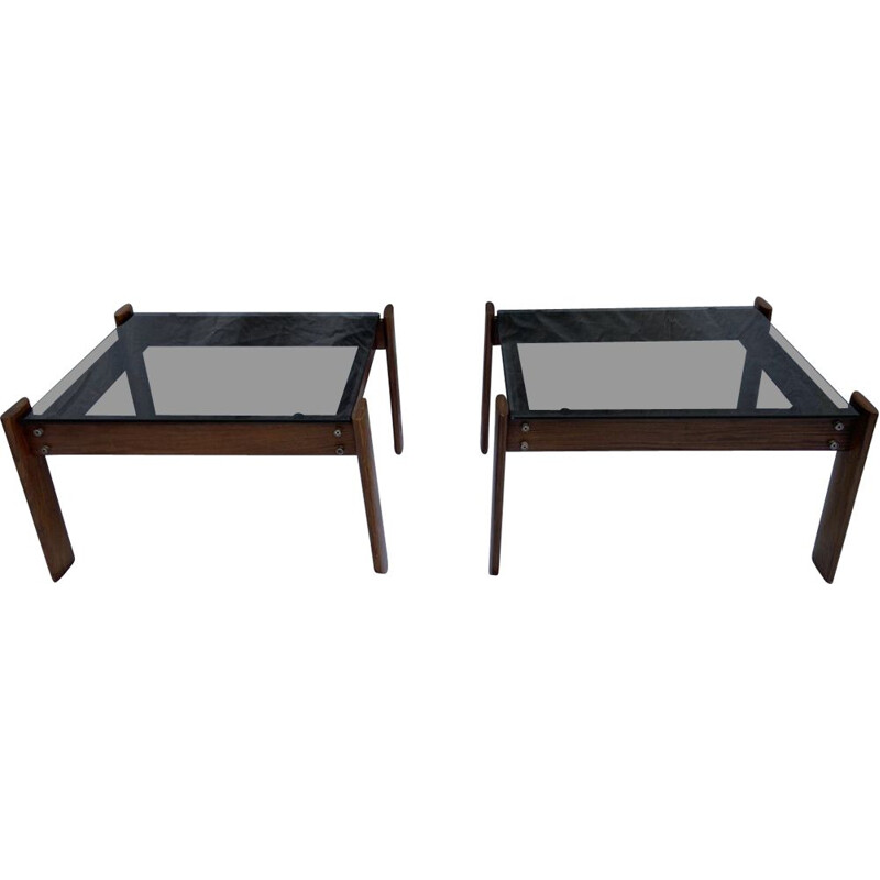 Pair of vintage sofa ends by Percival Lafer, Brazil