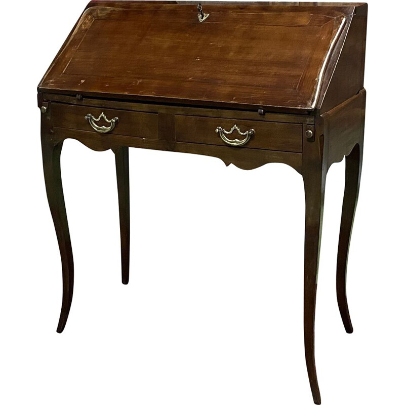 Vintage-Schreibtisch bonheur du jour Louis XV aus Kirschholz 1950