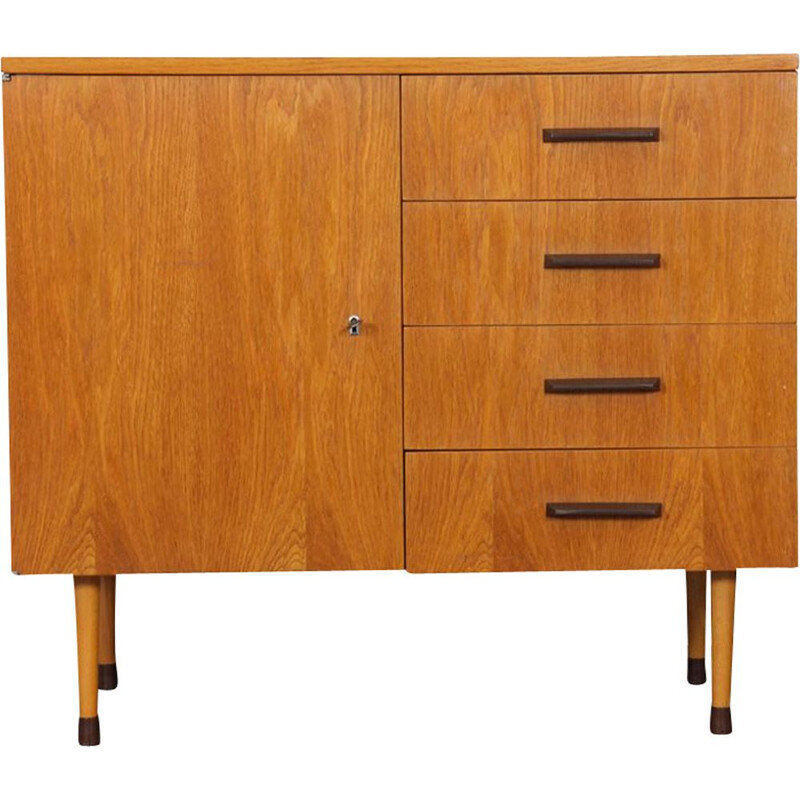 Vintage oak chest of drawers by UP Zavody 1974s