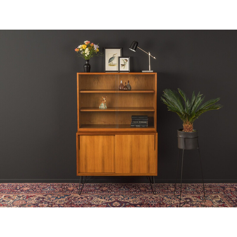 Vintage walnut Showcase, Germany 1950s