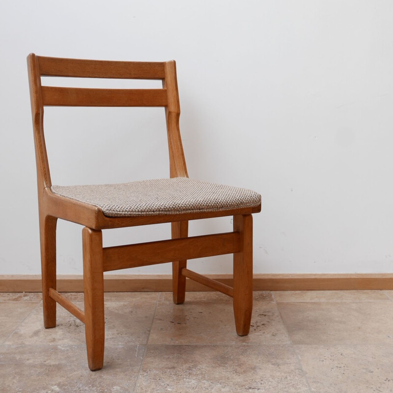 Vintage Oak Dining Chairs by Guillerme et Chambron, France 1960s