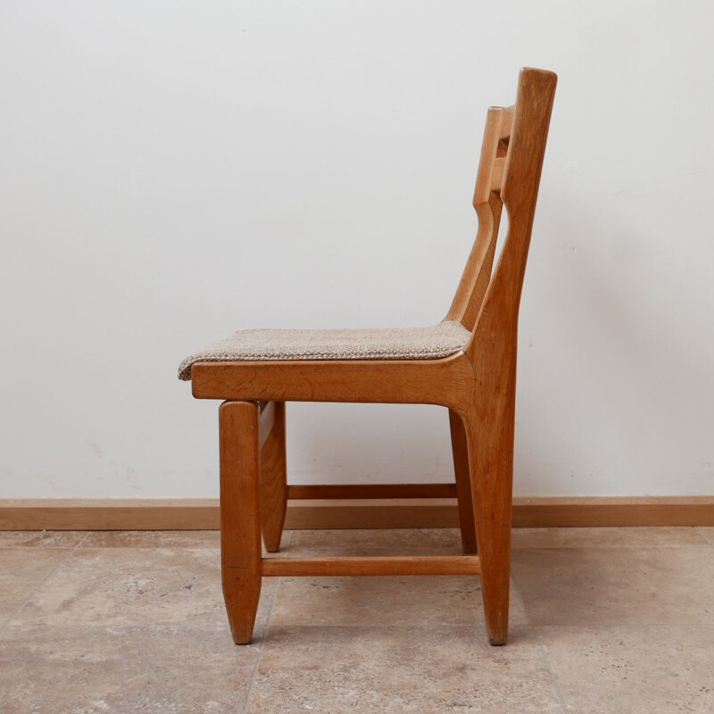 Vintage Oak Dining Chairs by Guillerme et Chambron, France 1960s