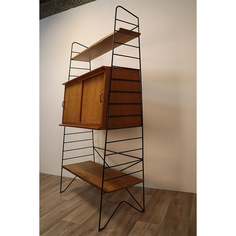 Vintage modular bookcase and shelves 1960s