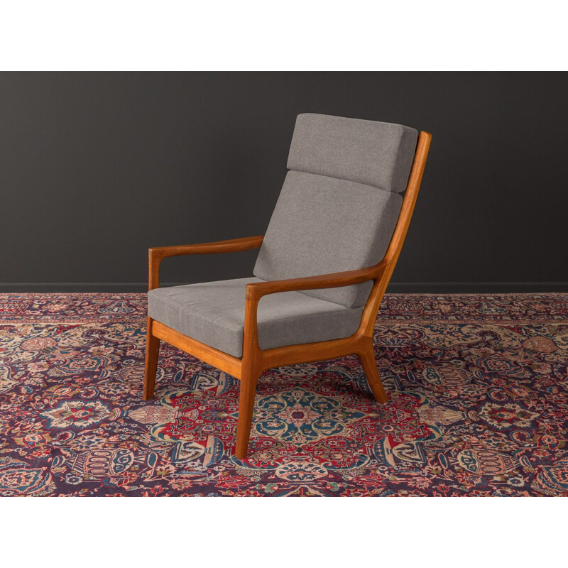 Vintage Armchair with stool by Ole Wanscher, Denmark 1960s