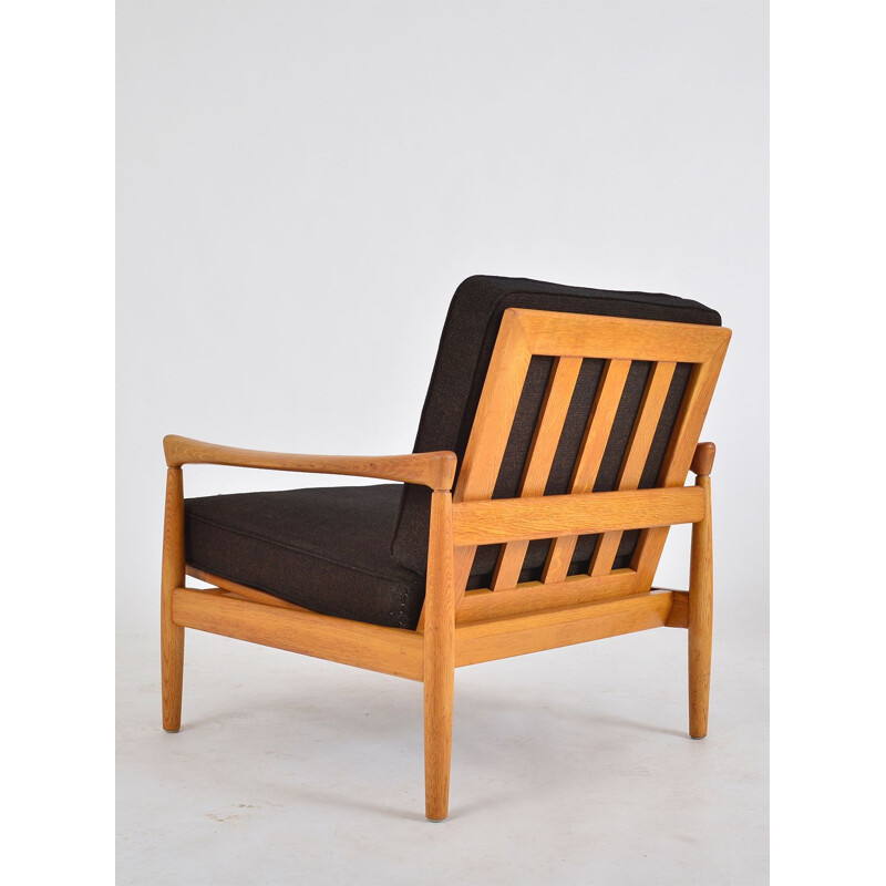 Paire de fauteuil lounge vintage Erik Worts en chêne pour Broderna Andersson, Suède 1960