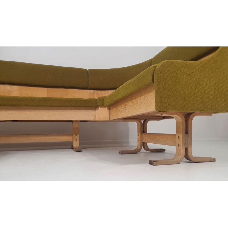 Vintage Corner sofa & 2 Chairs by Ludvik Volak for Drevopodnik Holesov, Czechoslovakia 1960s