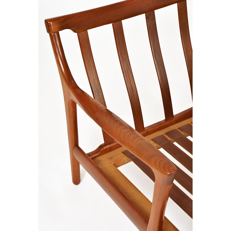 Pair of vintage Teak Lounge Chairs by Bertil Fridhagen for Broderna Andersson, Scandinavian 1950s