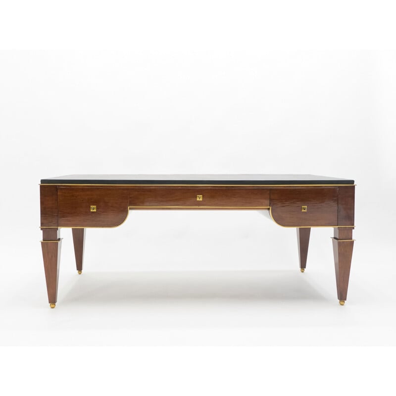 Vintage mahogany desk for Maison Dominique 1940s