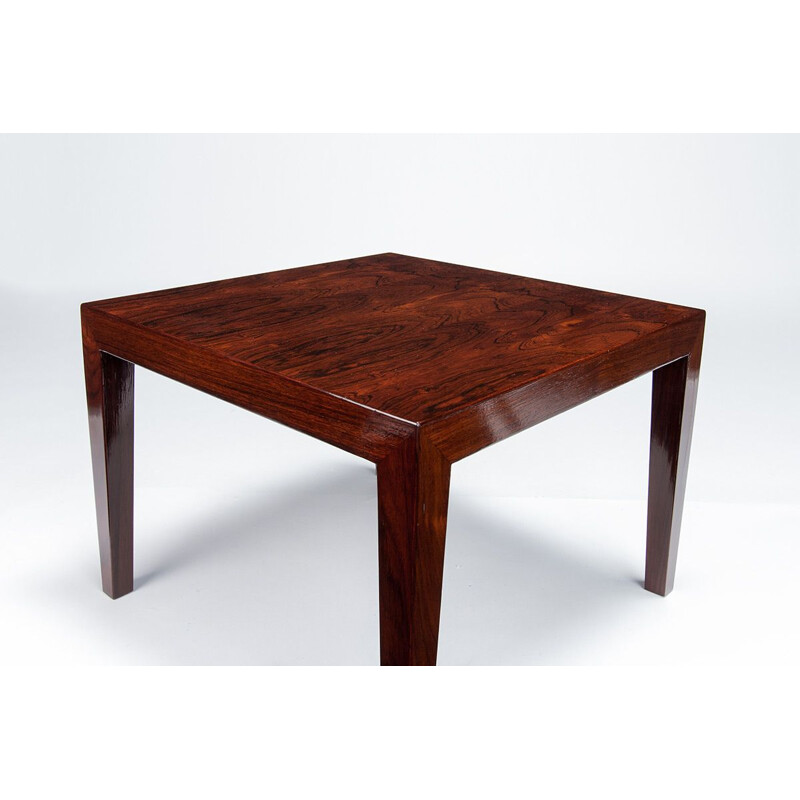 Vintage rosewood coffee table by Severin Hansen for Haslev, Denmark 1960