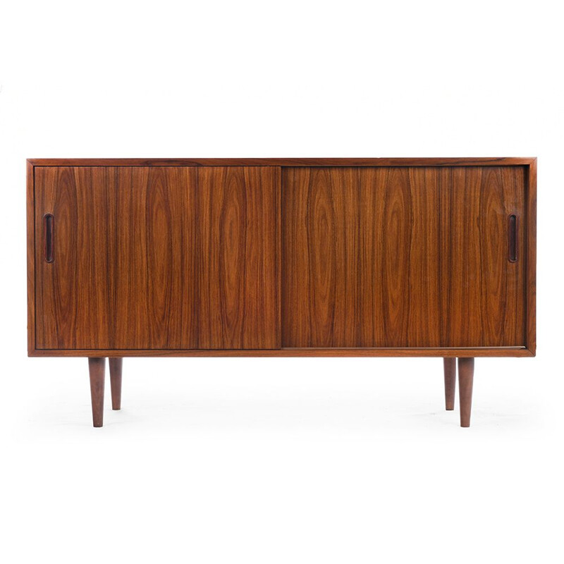 Credenza vintage in legno con 2 ante scorrevoli