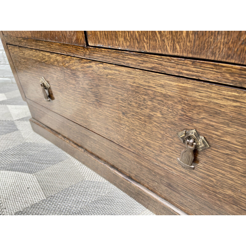 Vintage Art Deco Linen Cabinet Cupboard 1930s