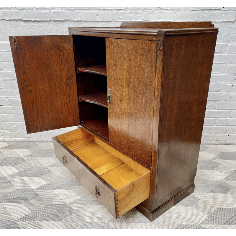 Vintage Art Deco Linen Cabinet Cupboard 1930s