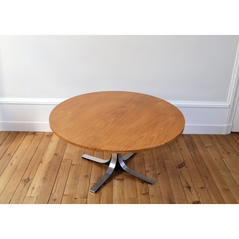 Vintage teak coffee table by Osvaldo Borsani for Tecno 1970s