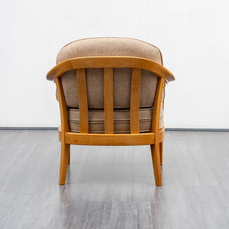 Vintage cherrywood armchair by Wilhelm Knoll, Germany 1960s