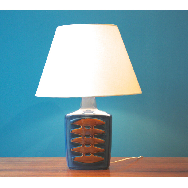 Large Danish Soholm Stentoj table lamp in ceramic, Einar JOHANSEN - 1960s