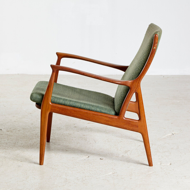 Vintage Teak & Upholstery Armchair by Erik Andersen & Palle Pedersen for Horsnaes Møbler, Danish 1960s