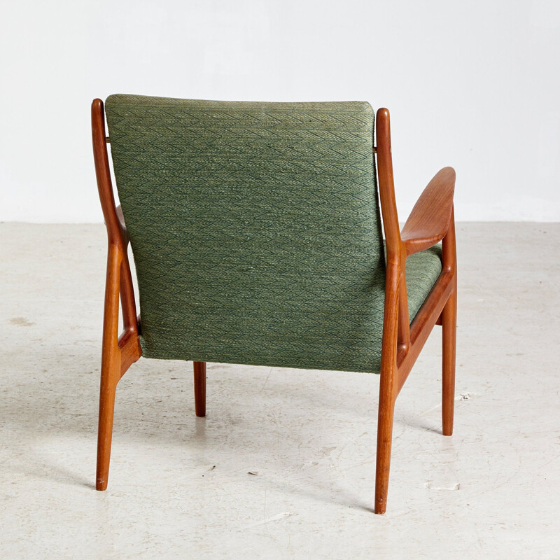 Vintage Teak & Upholstery Armchair by Erik Andersen & Palle Pedersen for Horsnaes Møbler, Danish 1960s