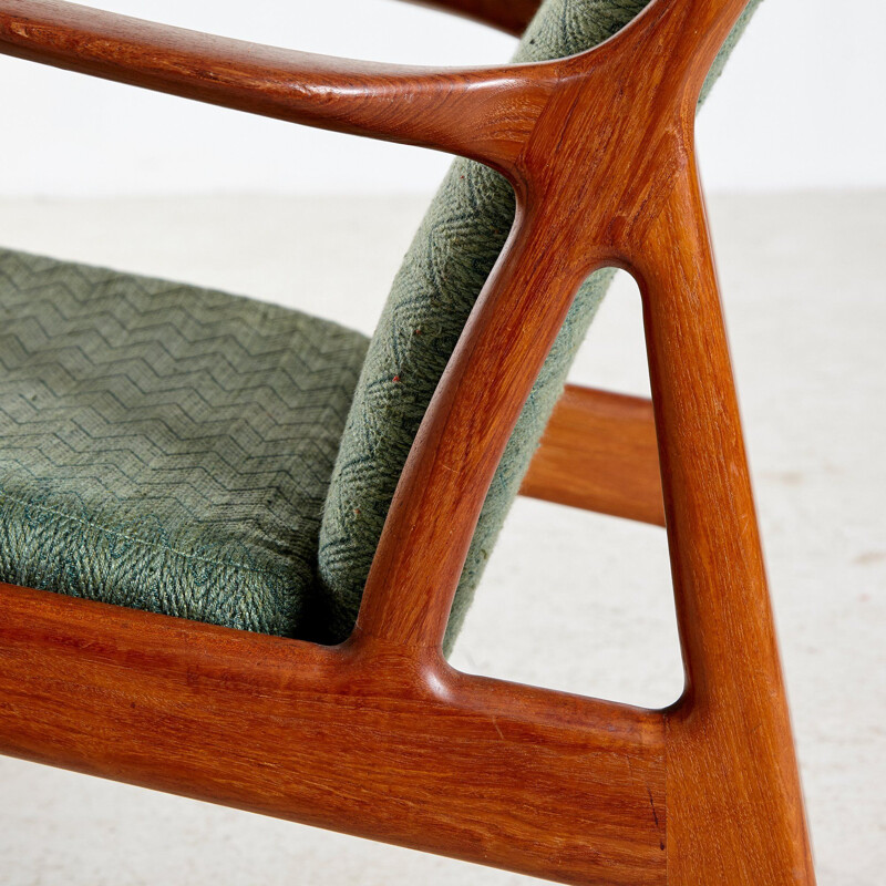 Vintage Teak & Upholstery Armchair by Erik Andersen & Palle Pedersen for Horsnaes Møbler, Danish 1960s