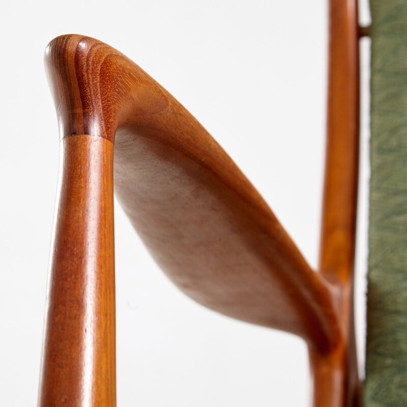 Vintage Teak & Upholstery Armchair by Erik Andersen & Palle Pedersen for Horsnaes Møbler, Danish 1960s